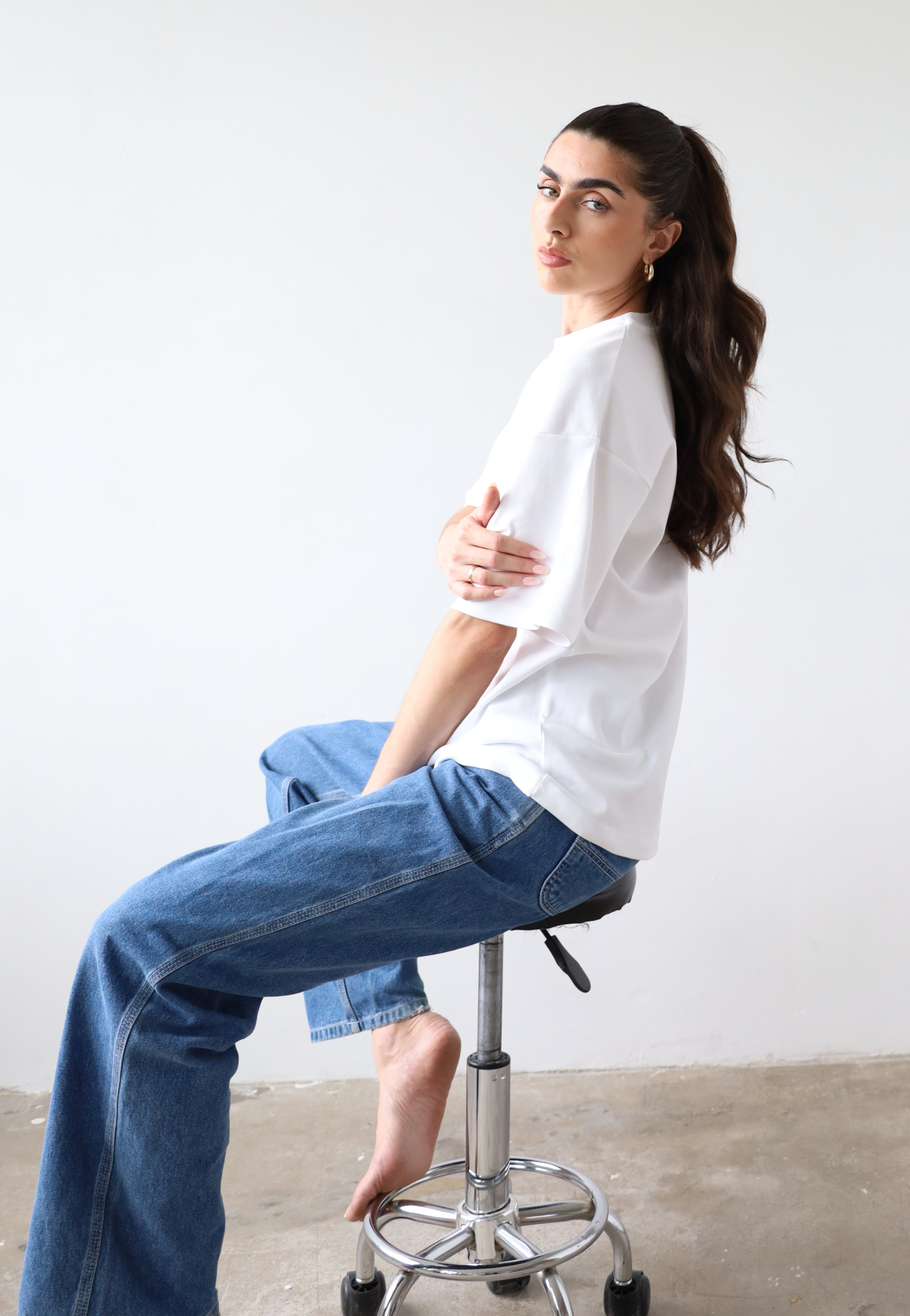 Organic cotton womens oversized t-shirt