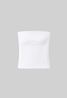 Organic Cotton Strapless Top, White, cut out