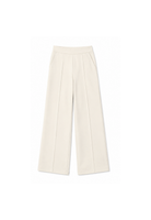 Womens wide Leg Trousers, White, Cut Out