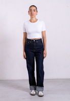 Crew neck cropped t-shirt