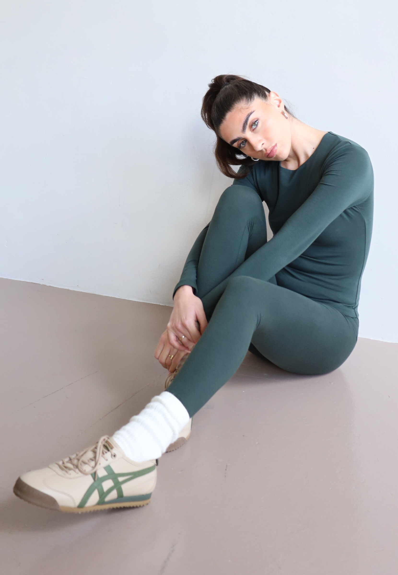 Organic Cotton Green Leggings 