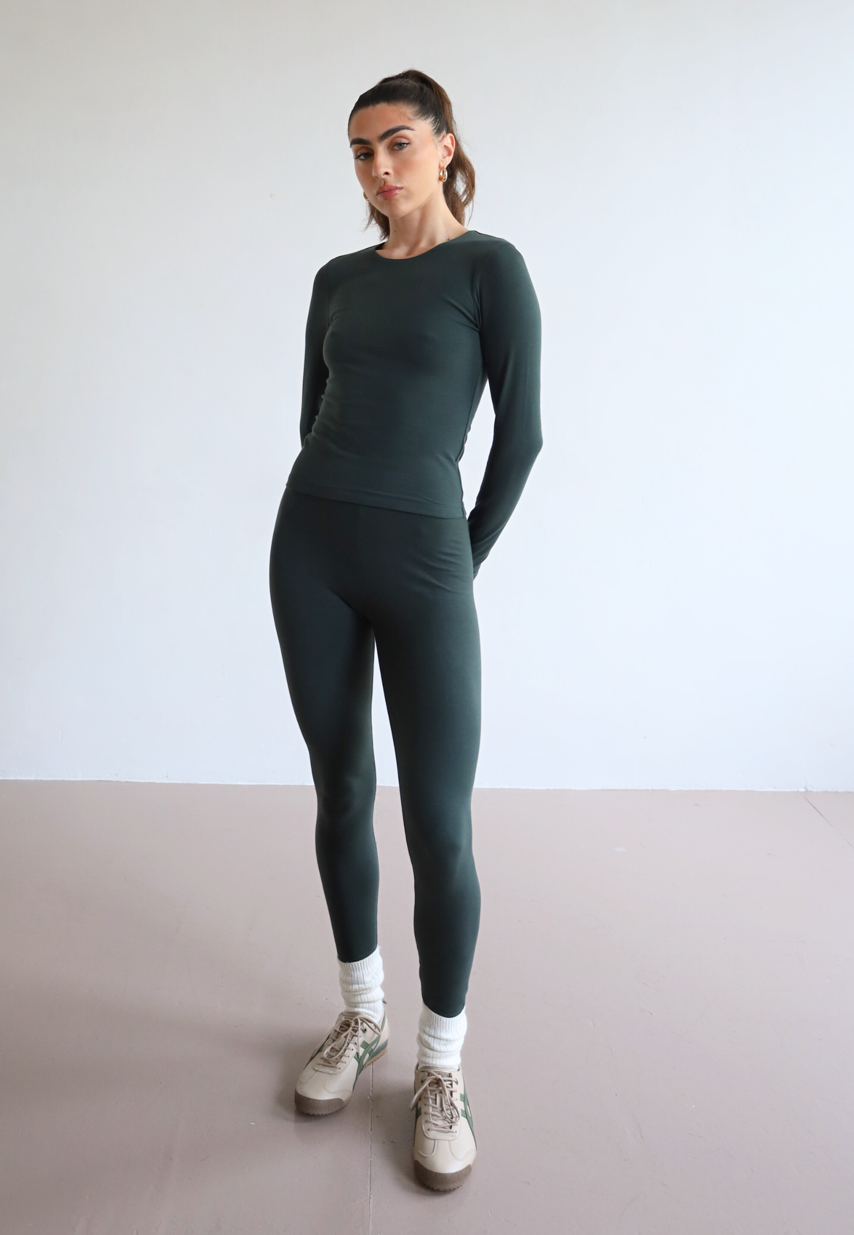 Organic Cotton Green Leggings 