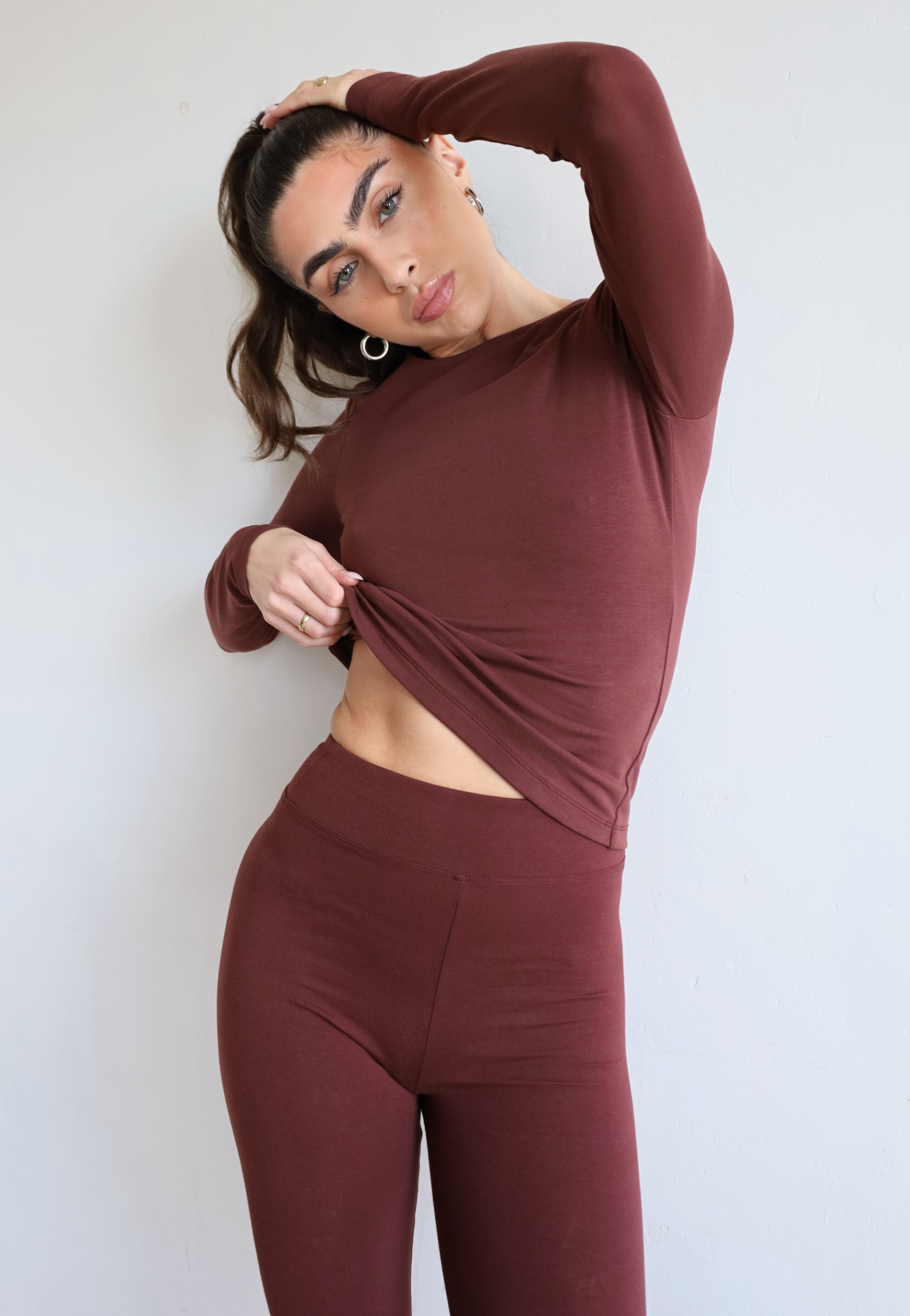 Organic Cotton red Leggings