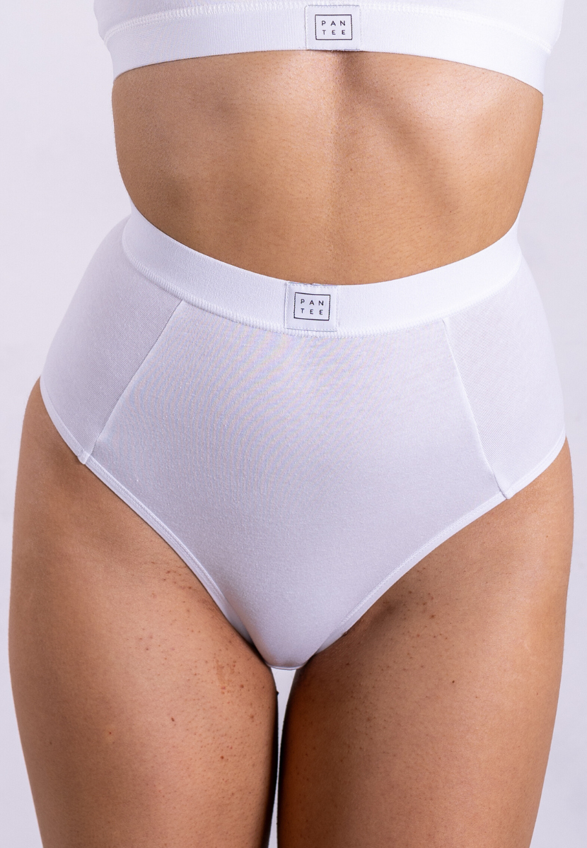 High waisted briefs white