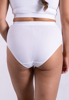 Organic cotton high waisted briefs white