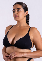 Wireless triangle bra black 