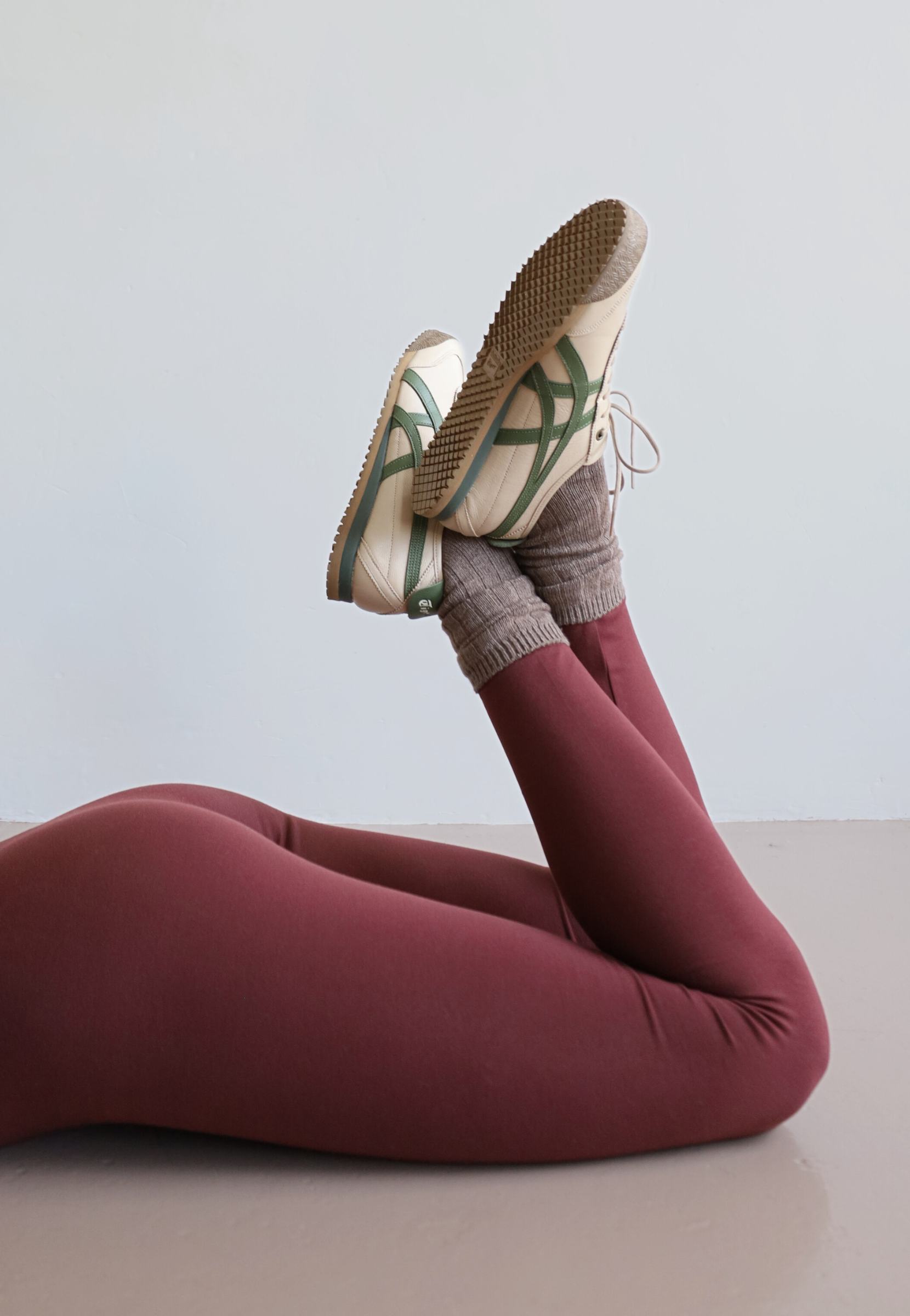 Organic Cotton red Wrap Waist Leggings