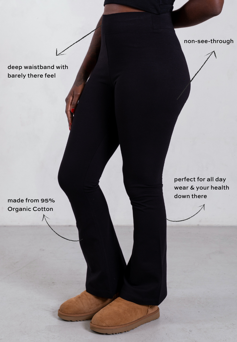 cotton flare leggings
