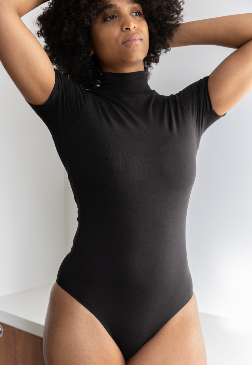 Black Turtleneck Bodysuit Not Basics Pantee