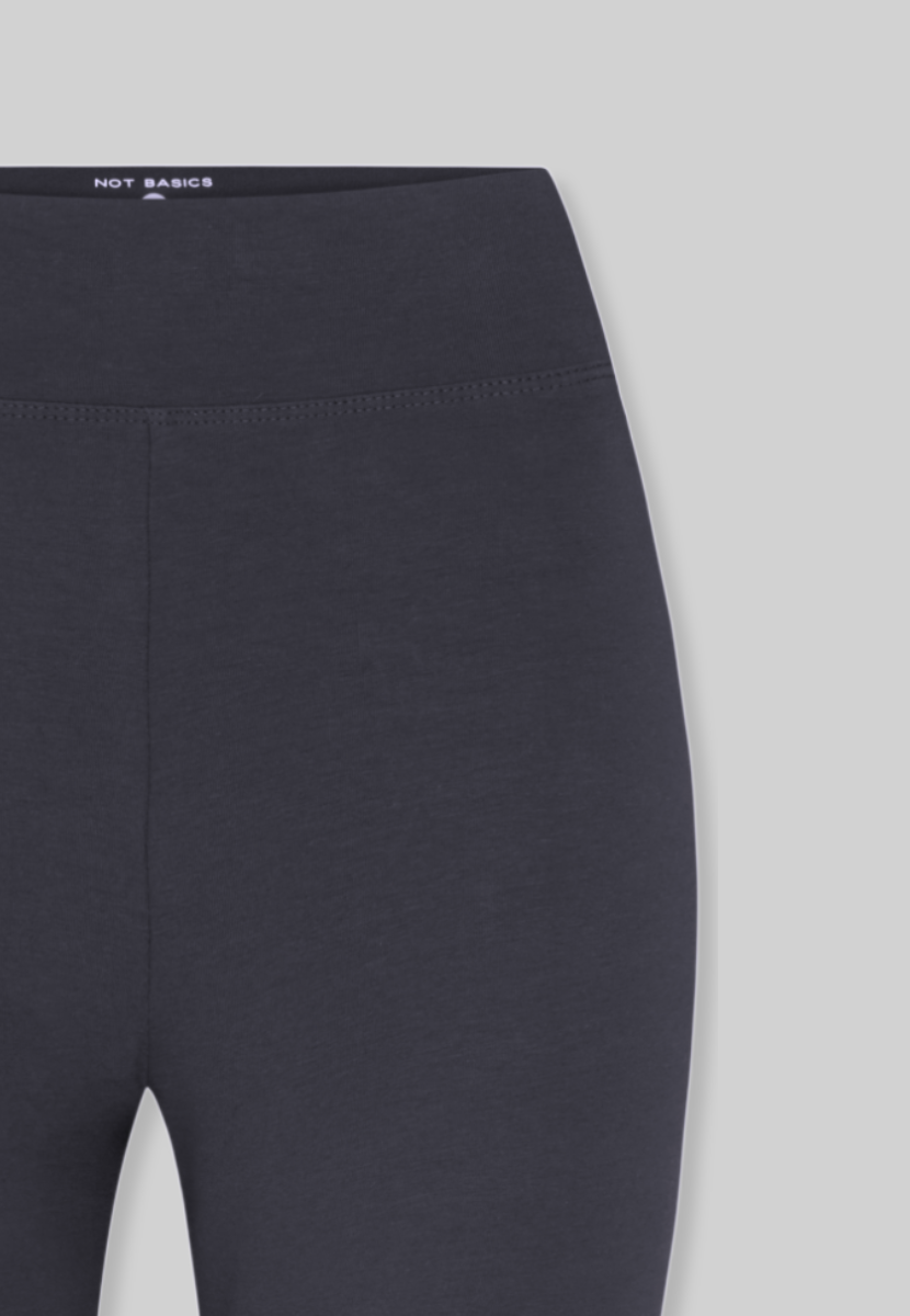 close up of grey organic cotton leggings