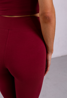 red cotton leggings