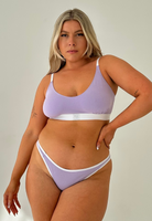 low rise cotton bikini underwear in purple