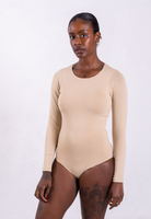 organic cotton long sleeve oat crew neck bodysuit