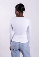 organic cotton long-sleeve crew neck t-shirt white