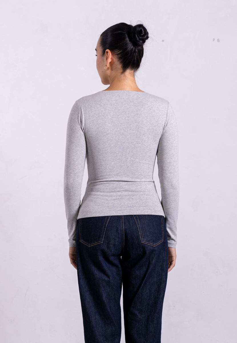 light grey long sleeve t-shirt