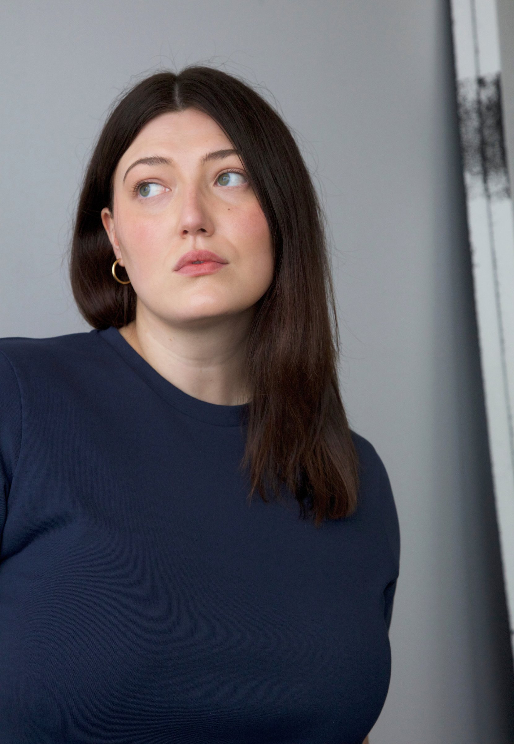 Neckline, Relaxed Fit T-shirt, Outer Space