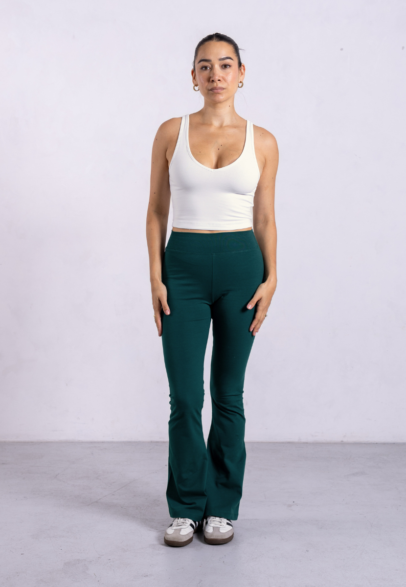 Organic cotton flare leggings