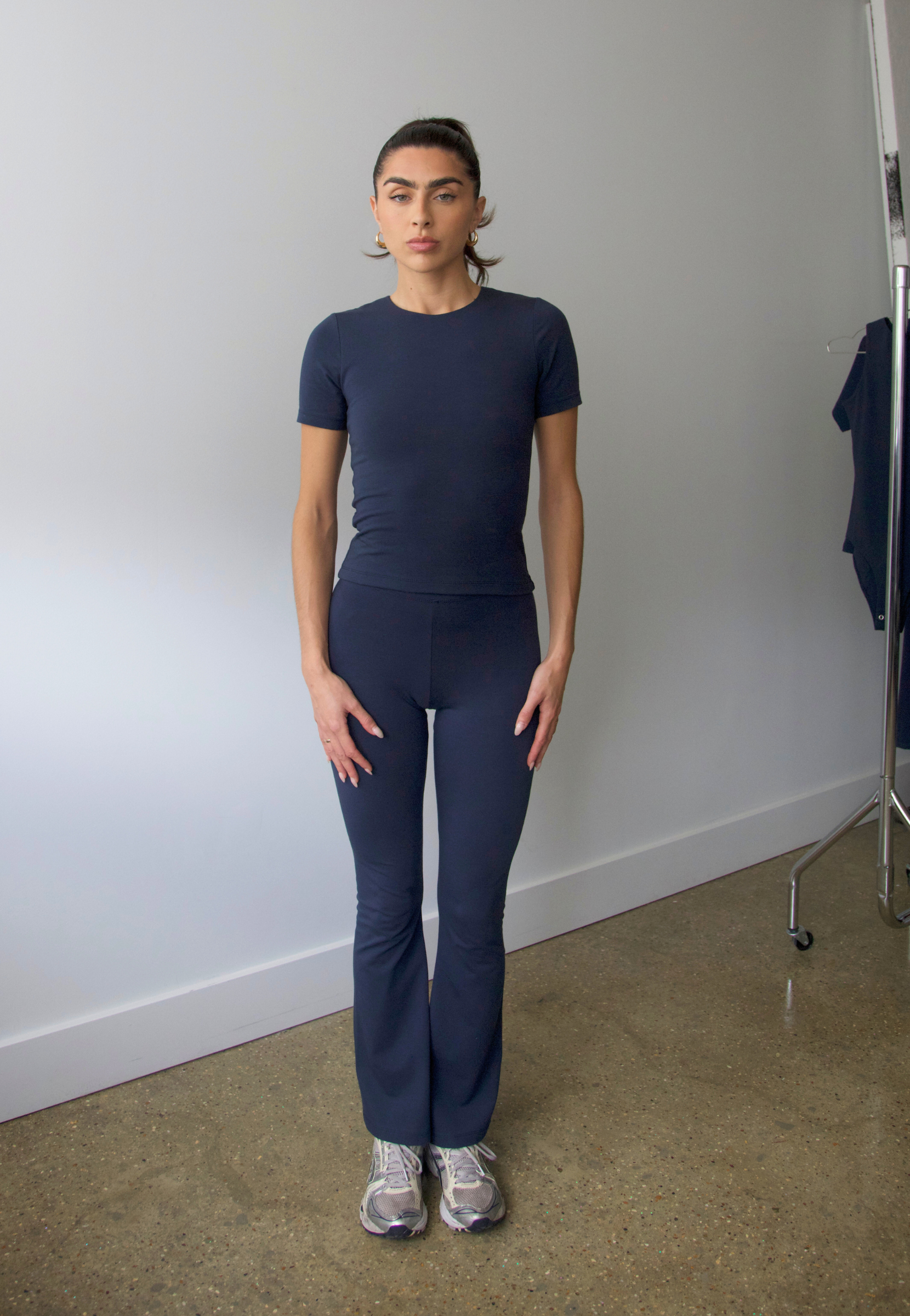 Flared Leggings, Outer Space, front 