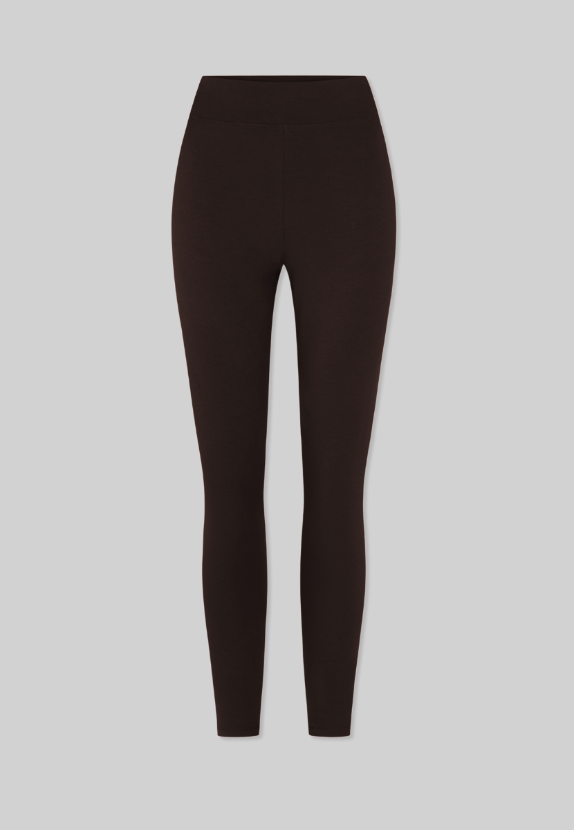 full length brown organic cotton leggings