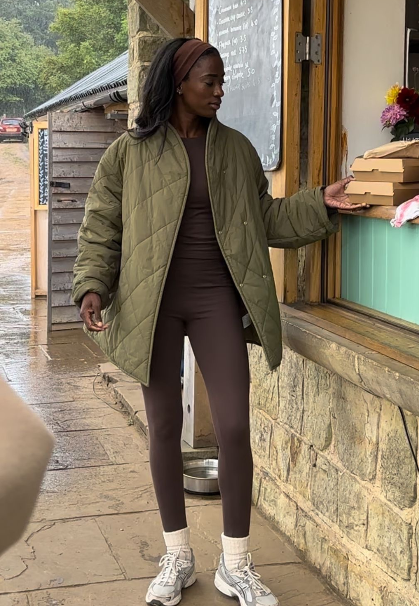 brown organic cotton leggings