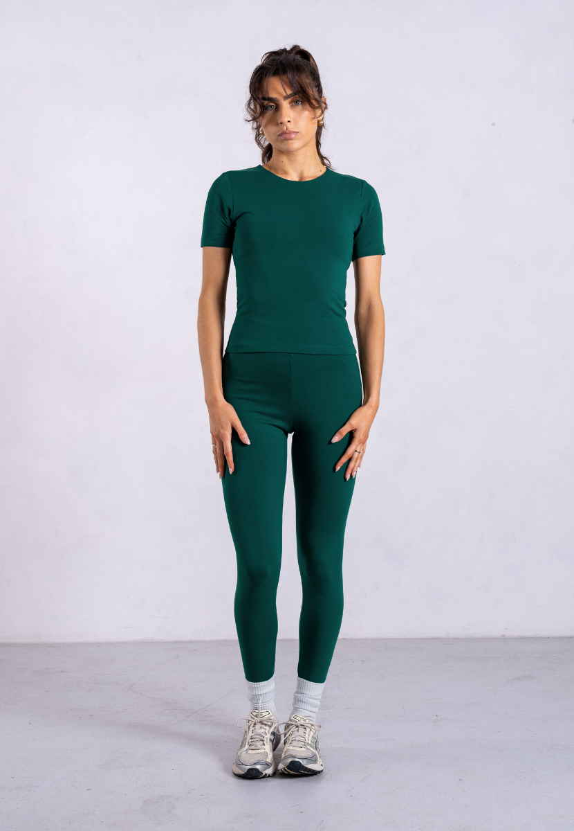 Organic Cotton Green Leggings