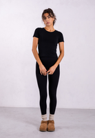 organic cotton leggings black