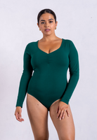 Long sleeve bodysuit green