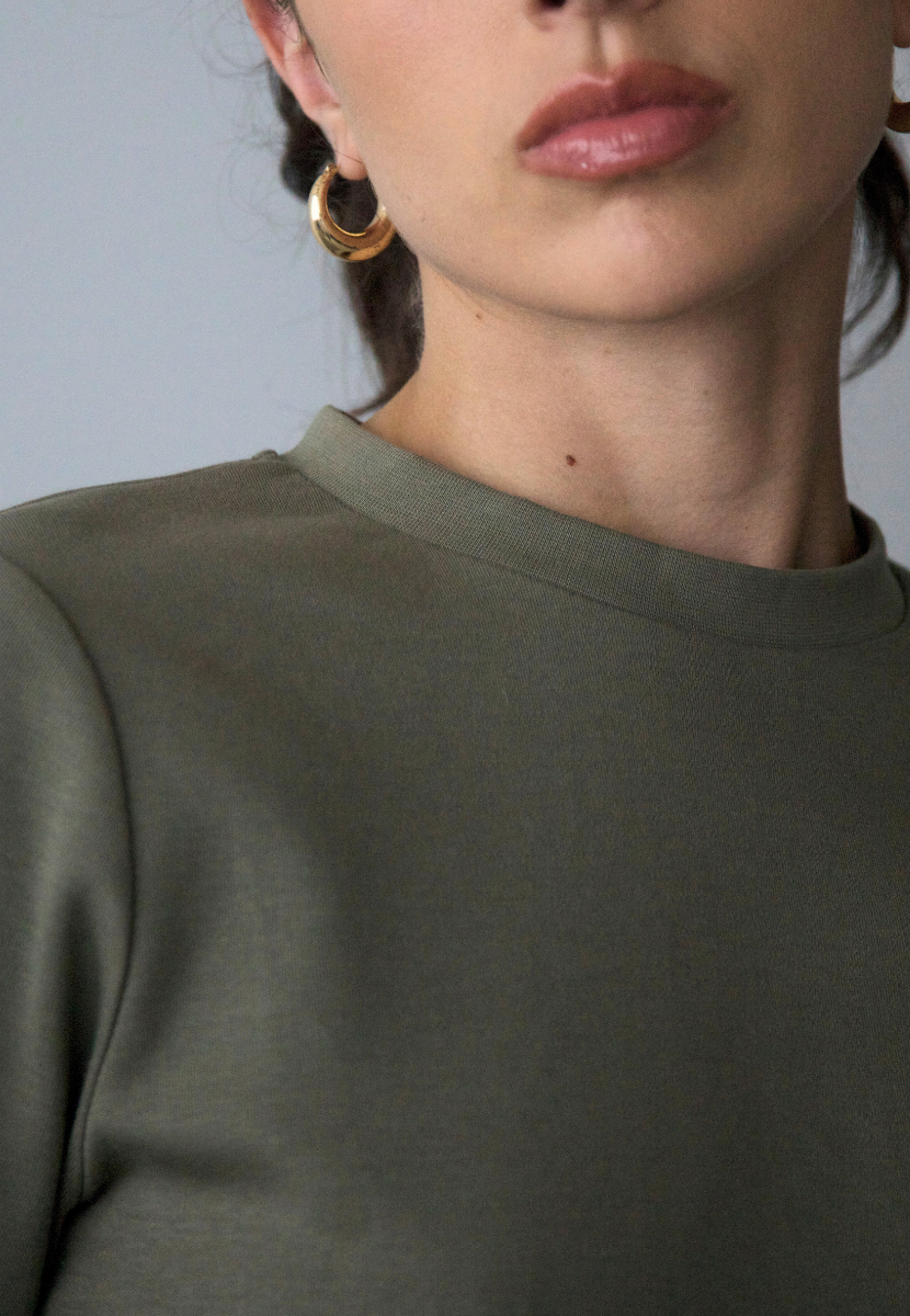 Neckline, Relaxed Fit T-shirt, Burnt Olive