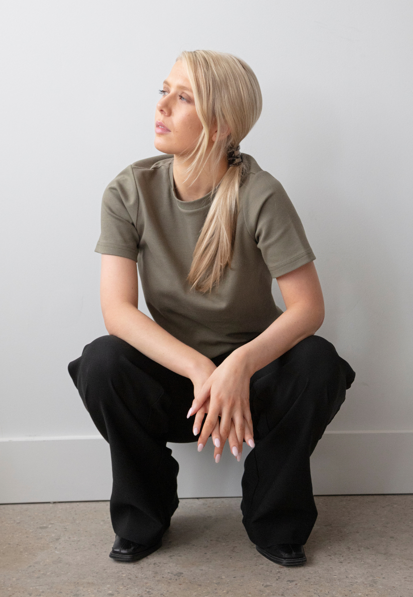 Front, Relaxed Fit T-shirt, Burnt Olive