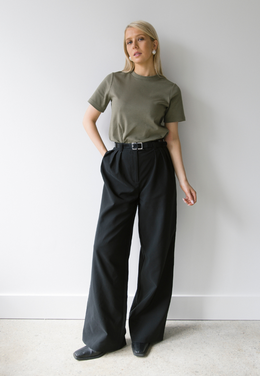 Front, Relaxed Fit T-shirt, Burnt Olive