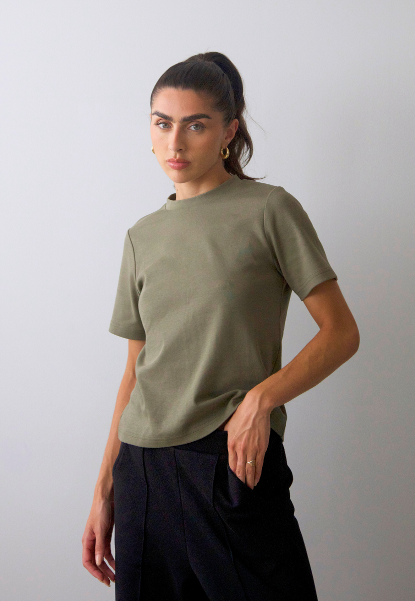 Front, Relaxed Fit T-shirt, Burnt Olive