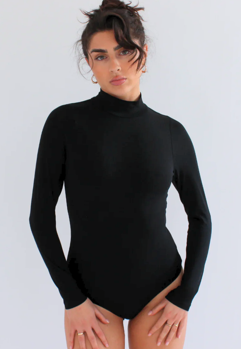 Black Turtleneck Bodysuit Not Basics Pantee