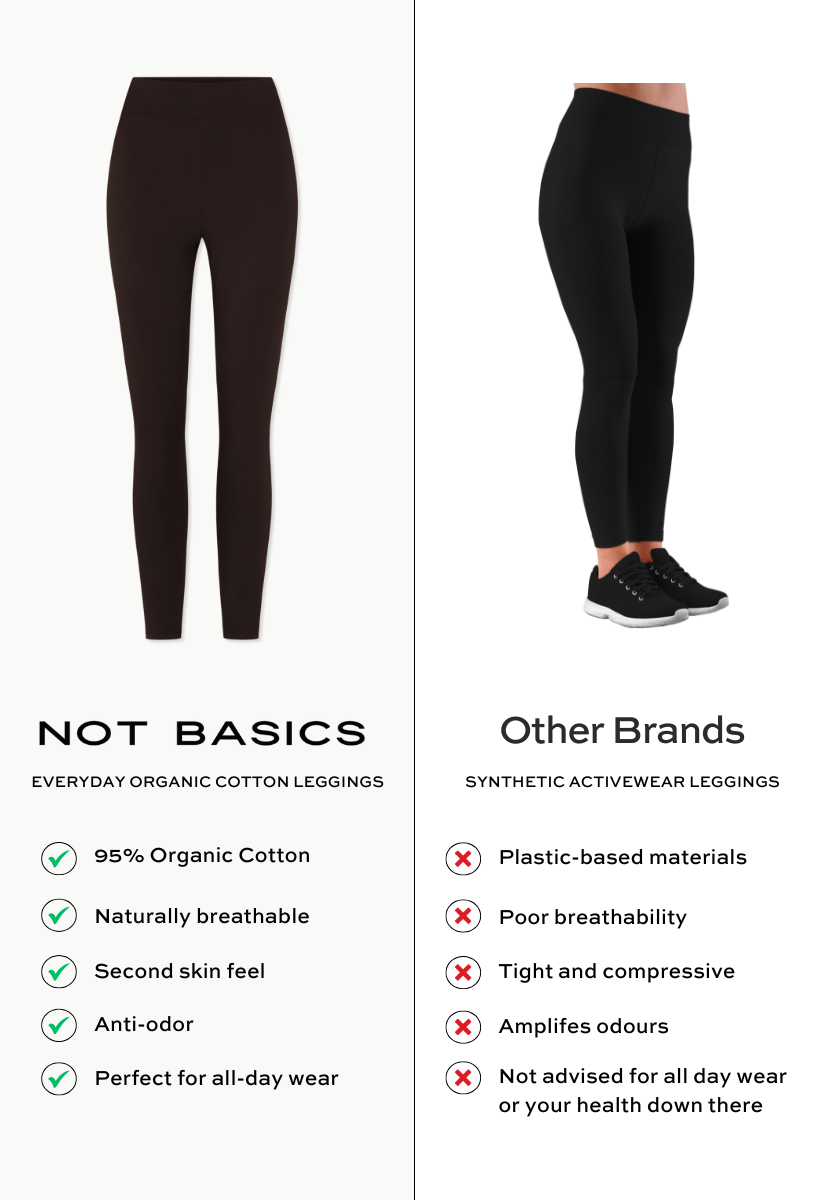 brown organic cotton leggings comparison