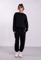 organic cotton sweatpants black