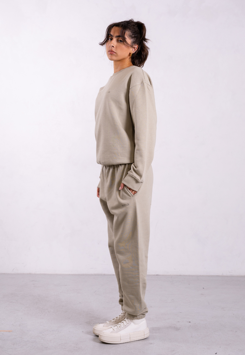 organic cotton sweatpants sage grey 