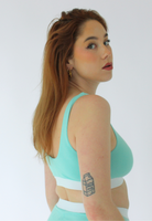 Crop bralette in turquoise